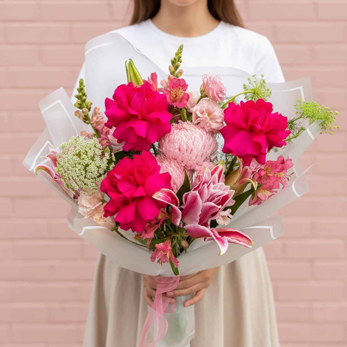 Spoil them with our Fuchsia Fantasy Bouquet this Valentine&