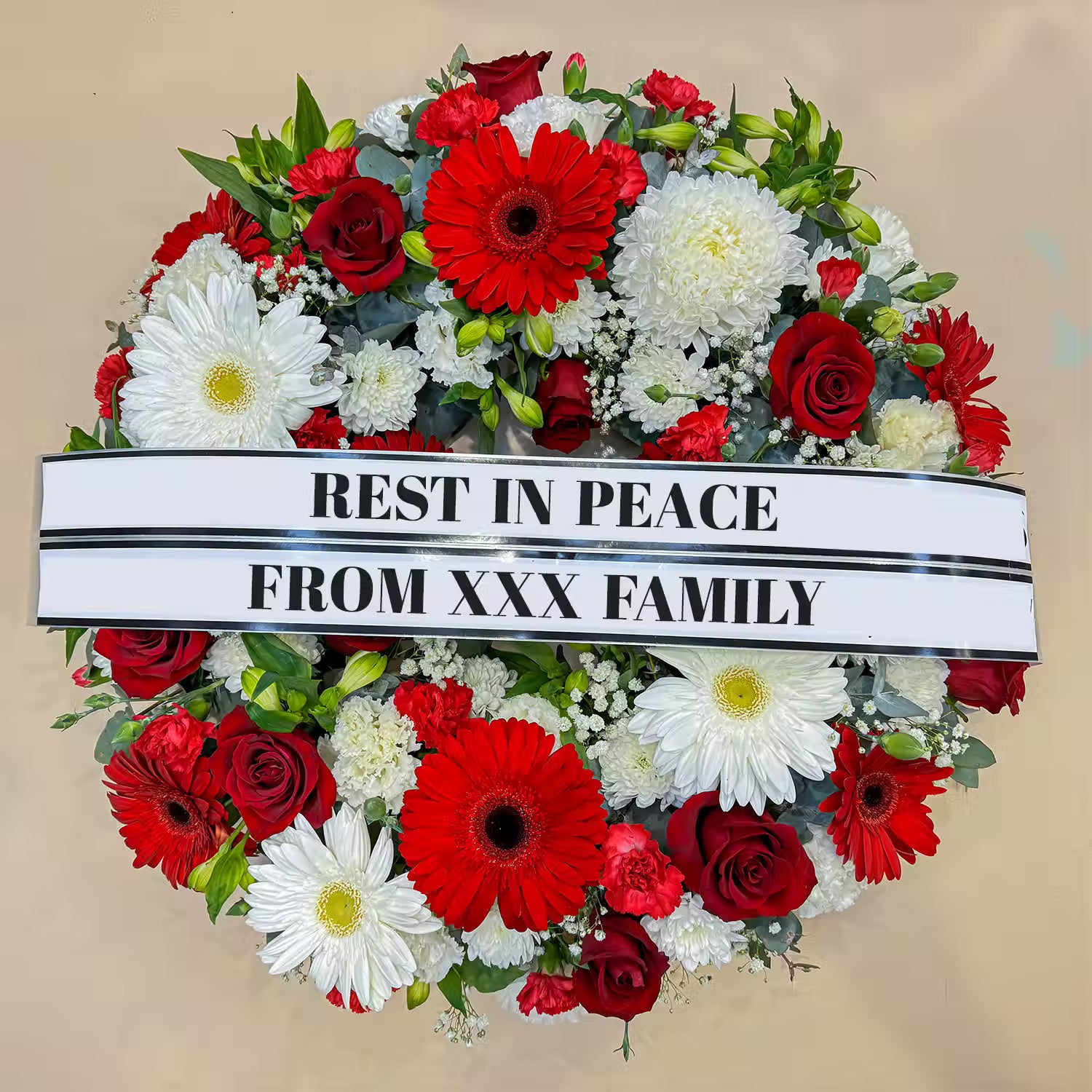 65cm Graceful Farewell Wreath - Elegant Melbourne Funeral